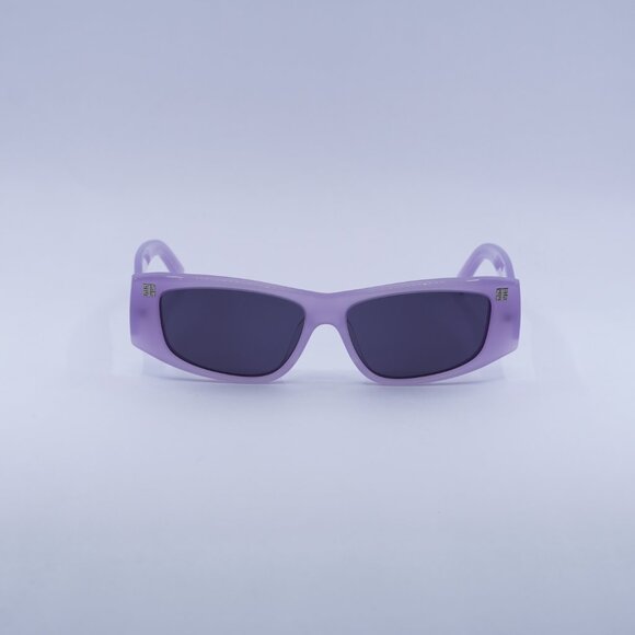 🕶️ New Givenchy GV40048F 78A Sunglasses - Shiny Lilac Frame, Grey Lenses - Picture 2 of 11